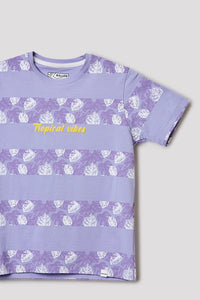 Junior Killer Light Purple Slim Fit Printed T-Shirts