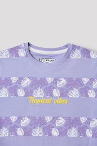 Junior Killer Light Purple Slim Fit Printed T-Shirts