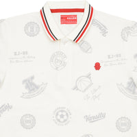 Junior Killer White Polo Neck Printed T-Shirts