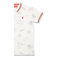 Junior Killer White Polo Neck Printed T-Shirts