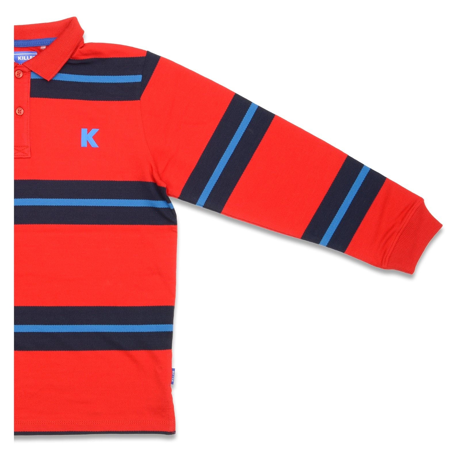 Junior Killer Red Polo Neck Full Sleeve T-Shirts