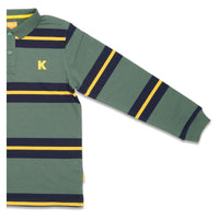 Junior Killer Dark Green Polo Neck Full Sleeve T-Shirts