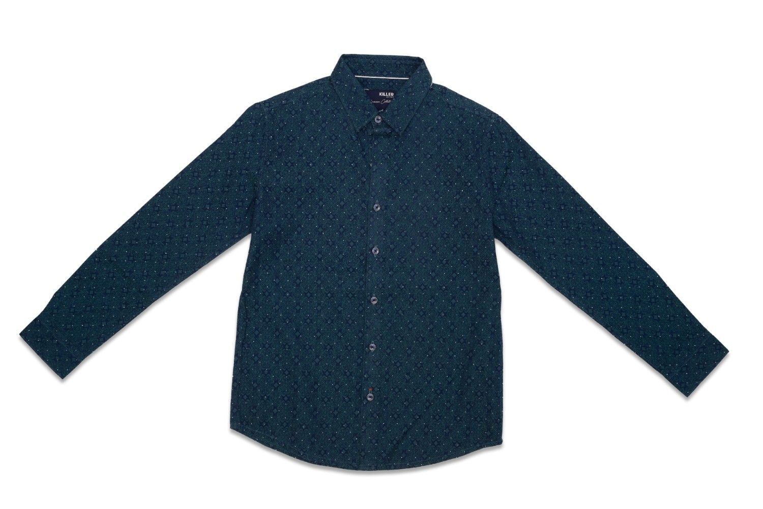 Junior Killer Teal Blue Slim Fit Shirts