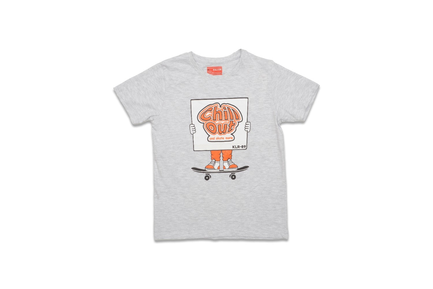 Junior Killer Light Grey Slim Fit Printed T-Shirts