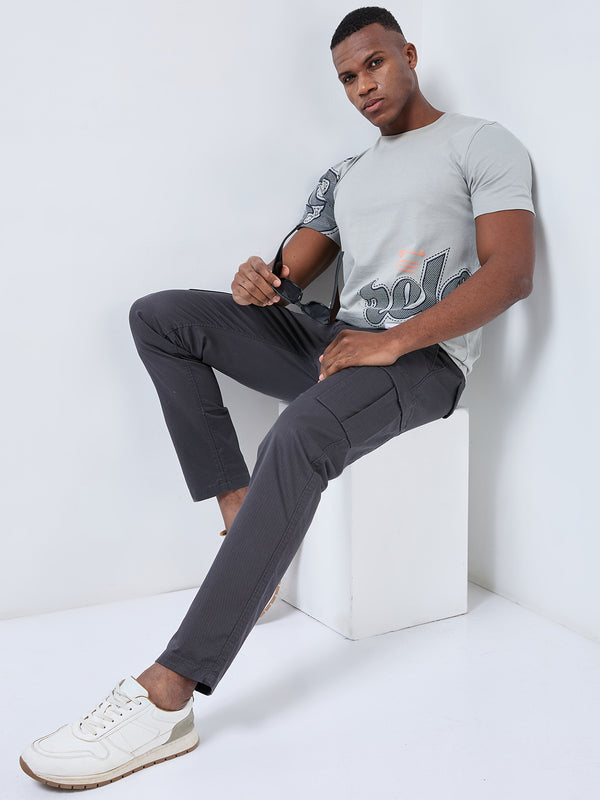 Killer Men Dark Grey Solid Cargo