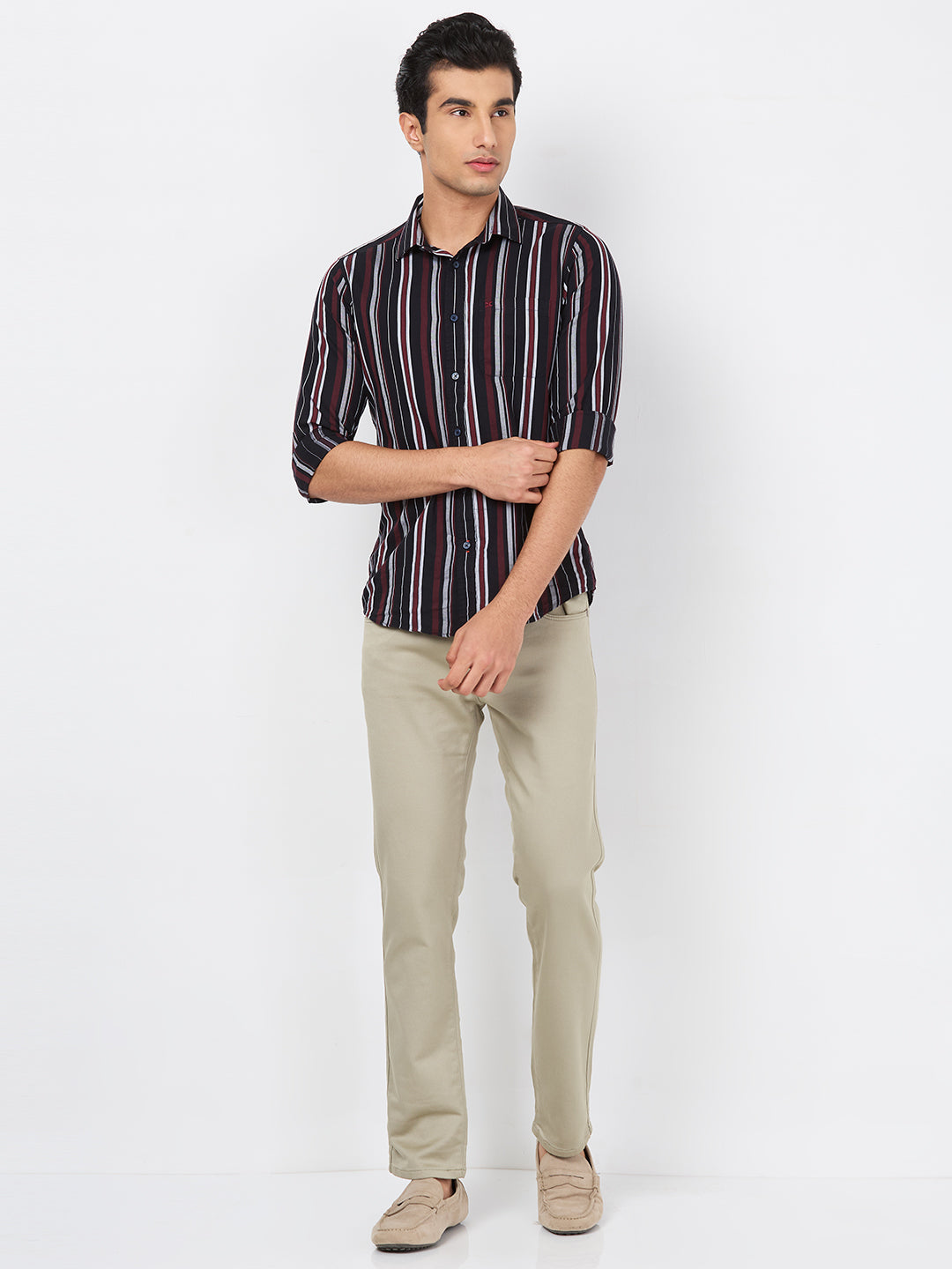 Killer Men Light Green Ankle Fit Pants