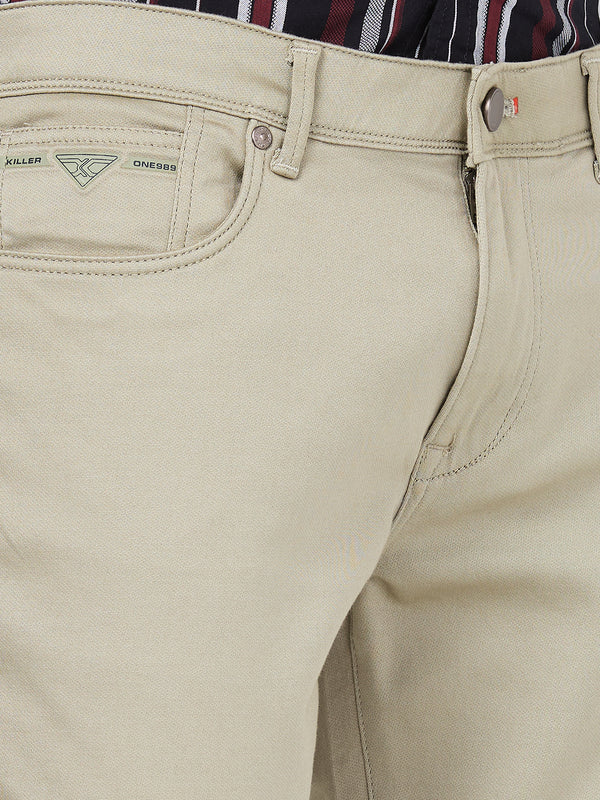 Killer Men Light Green Ankle Fit Pants
