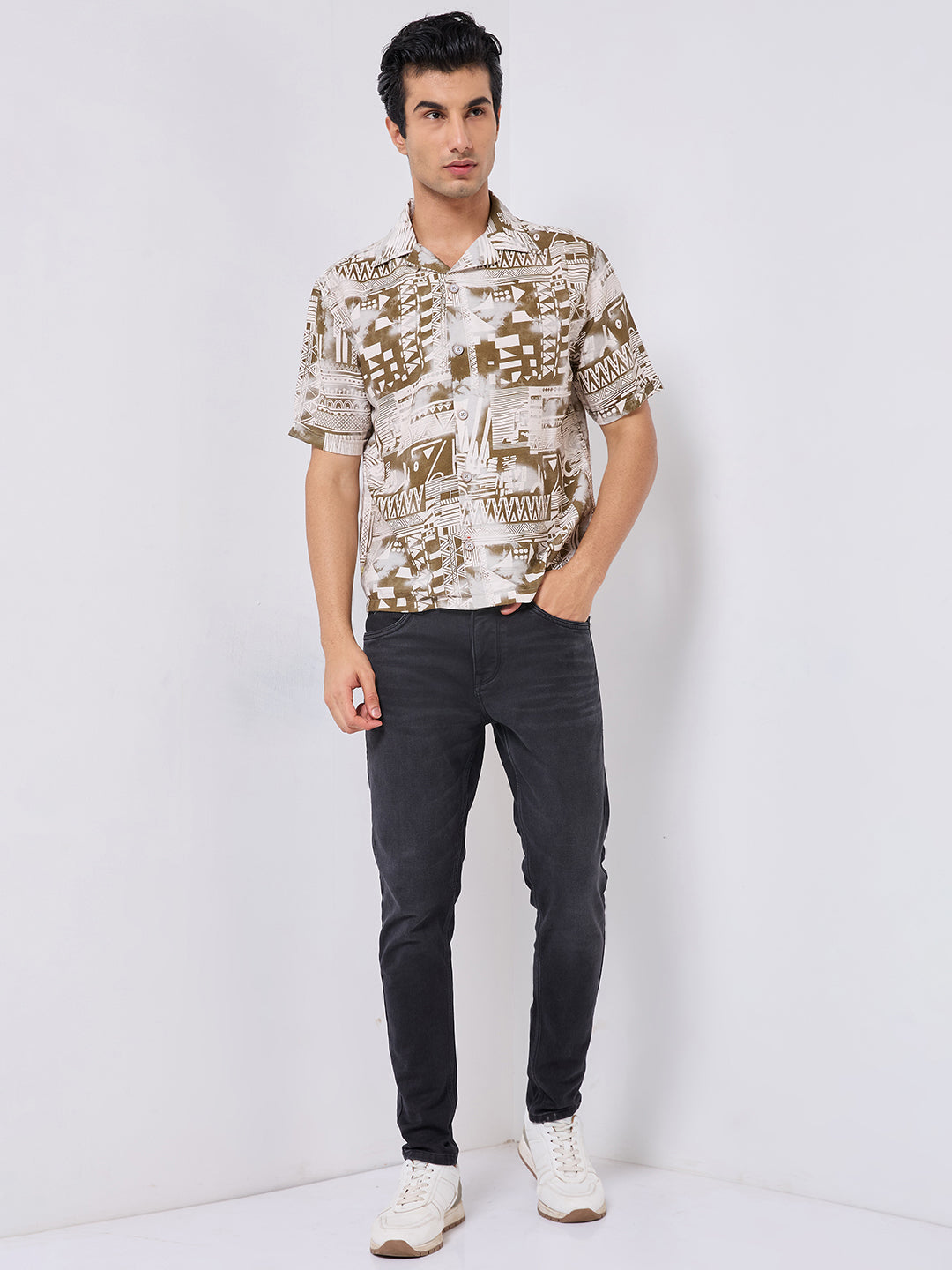Killer Men Printed Half Sleeve Regular Fit Shirts