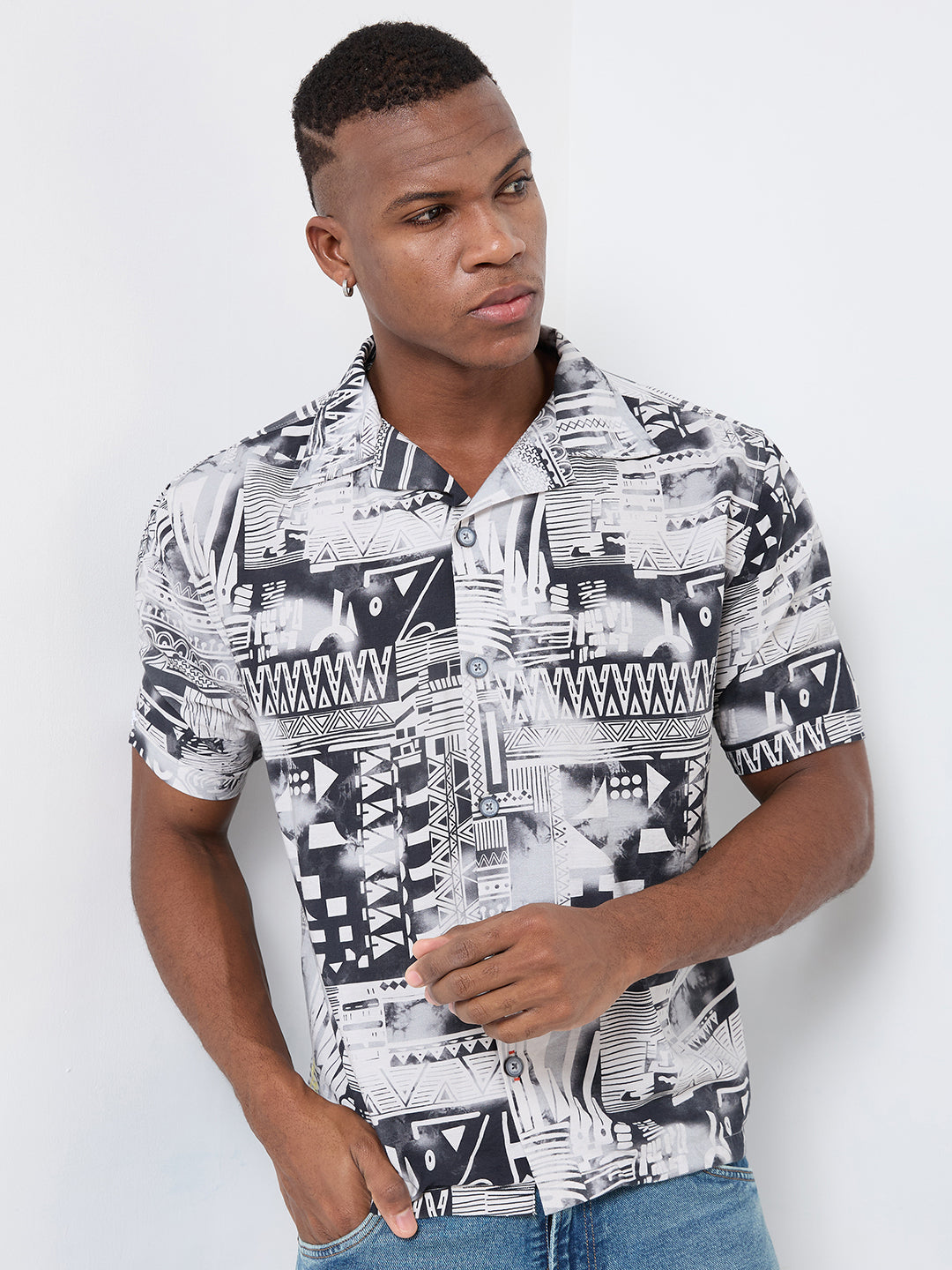 Killer Men Printed Half Sleeve Regular Fit Shirts