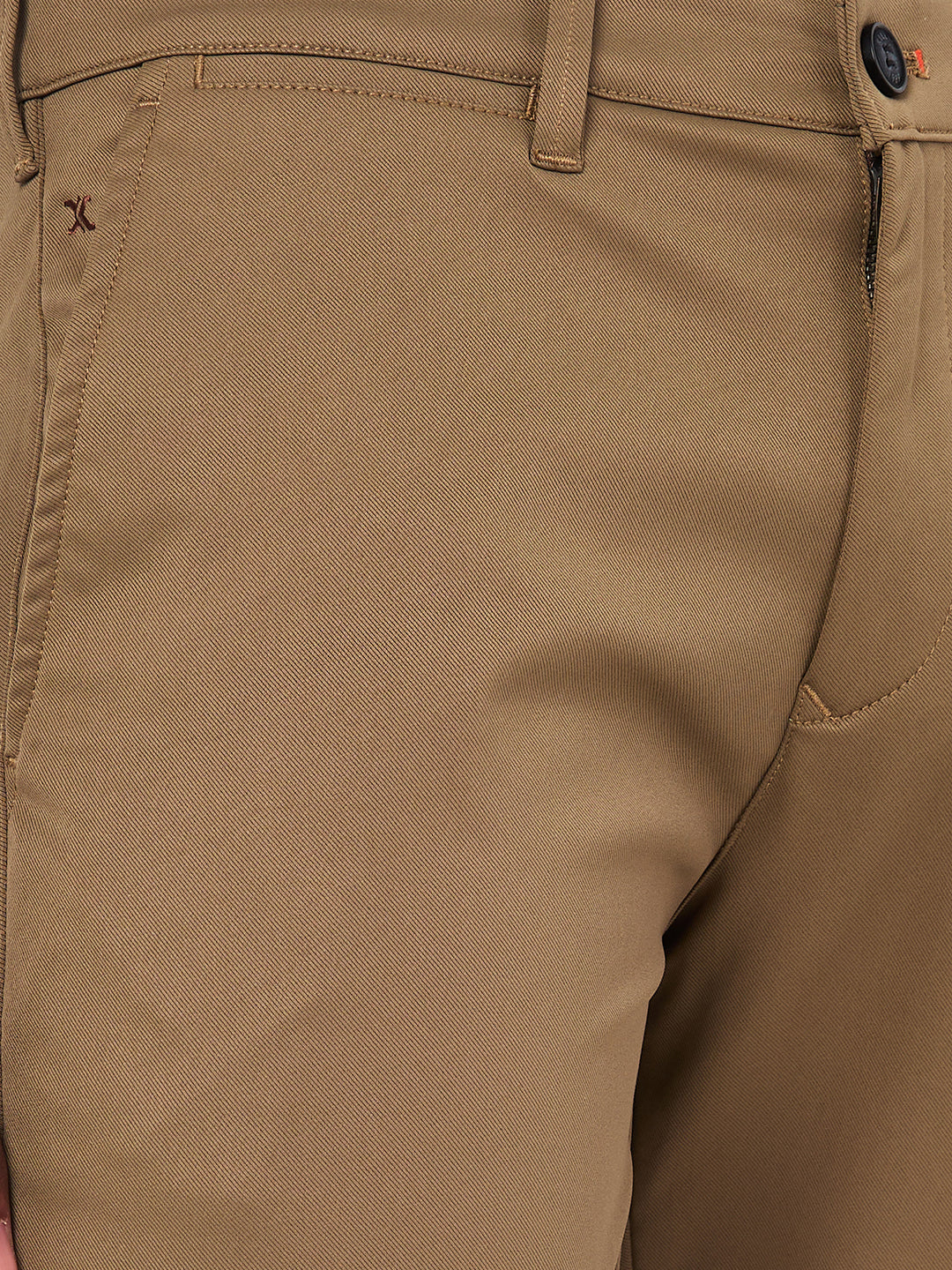 Killer Men Dark Khaki Ankle Fit Trousers