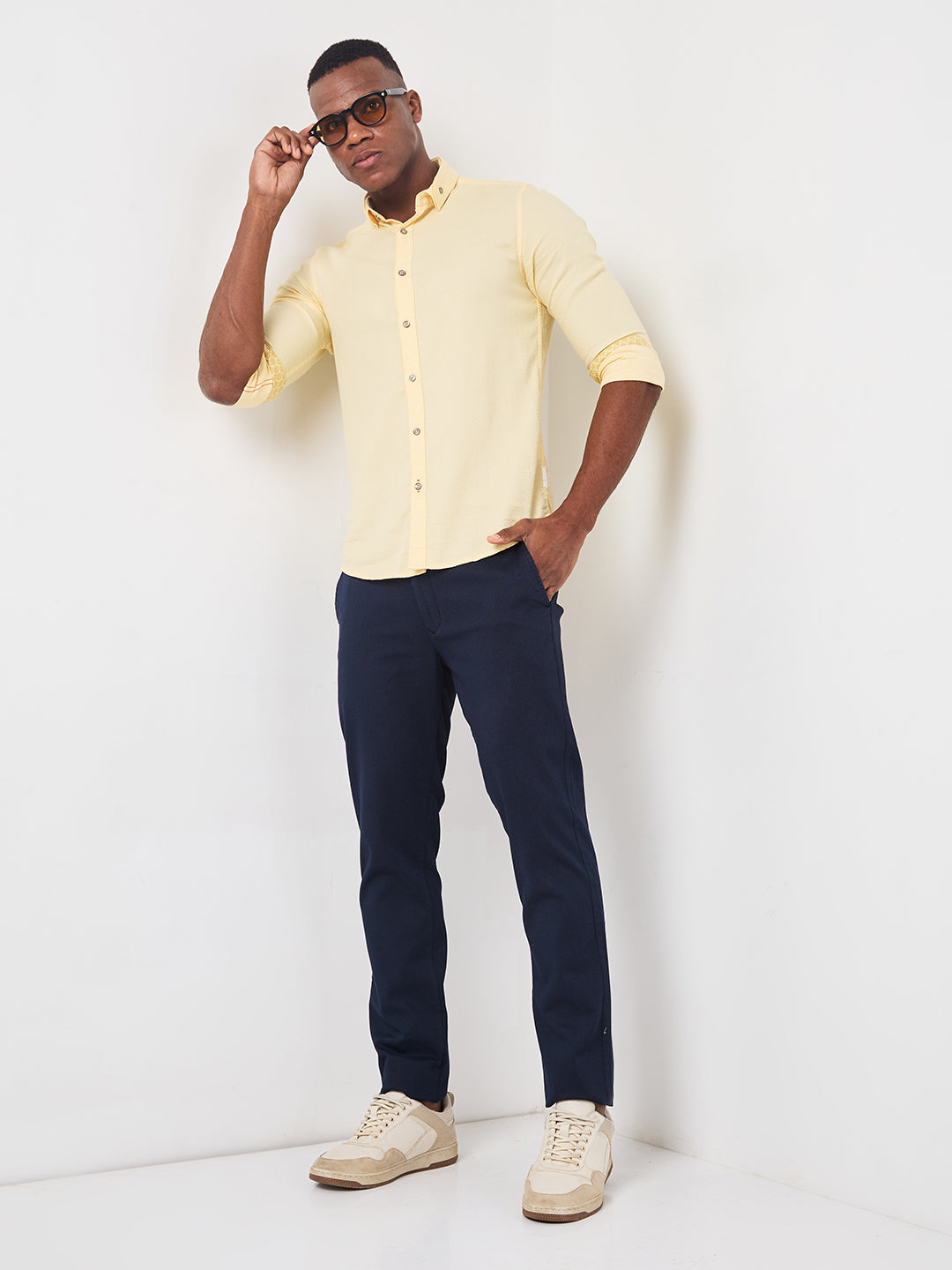 Killer Men Navy Straight Fit Trousers