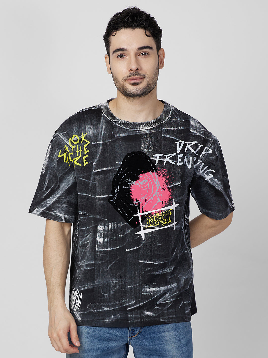 Killer Men Black Printed Slim Fit T-Shirt