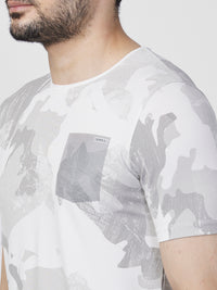 Killer Men Grey Printed Slim Fit T-Shirt