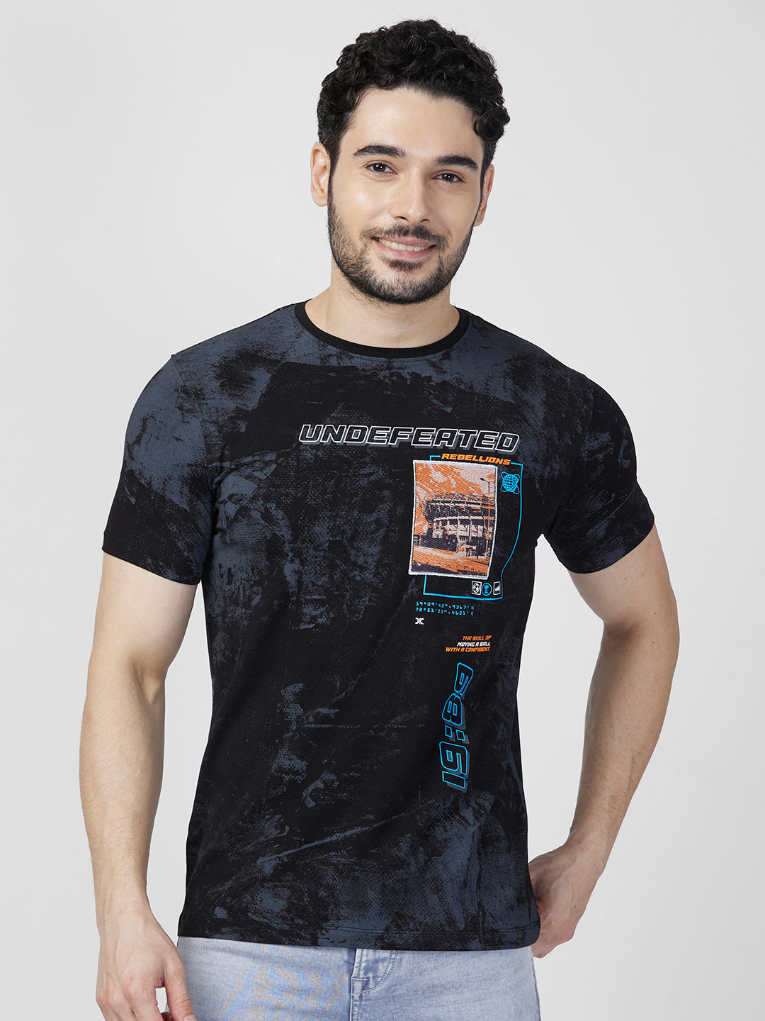 Killer Men Black Printed Slim Fit T-Shirt