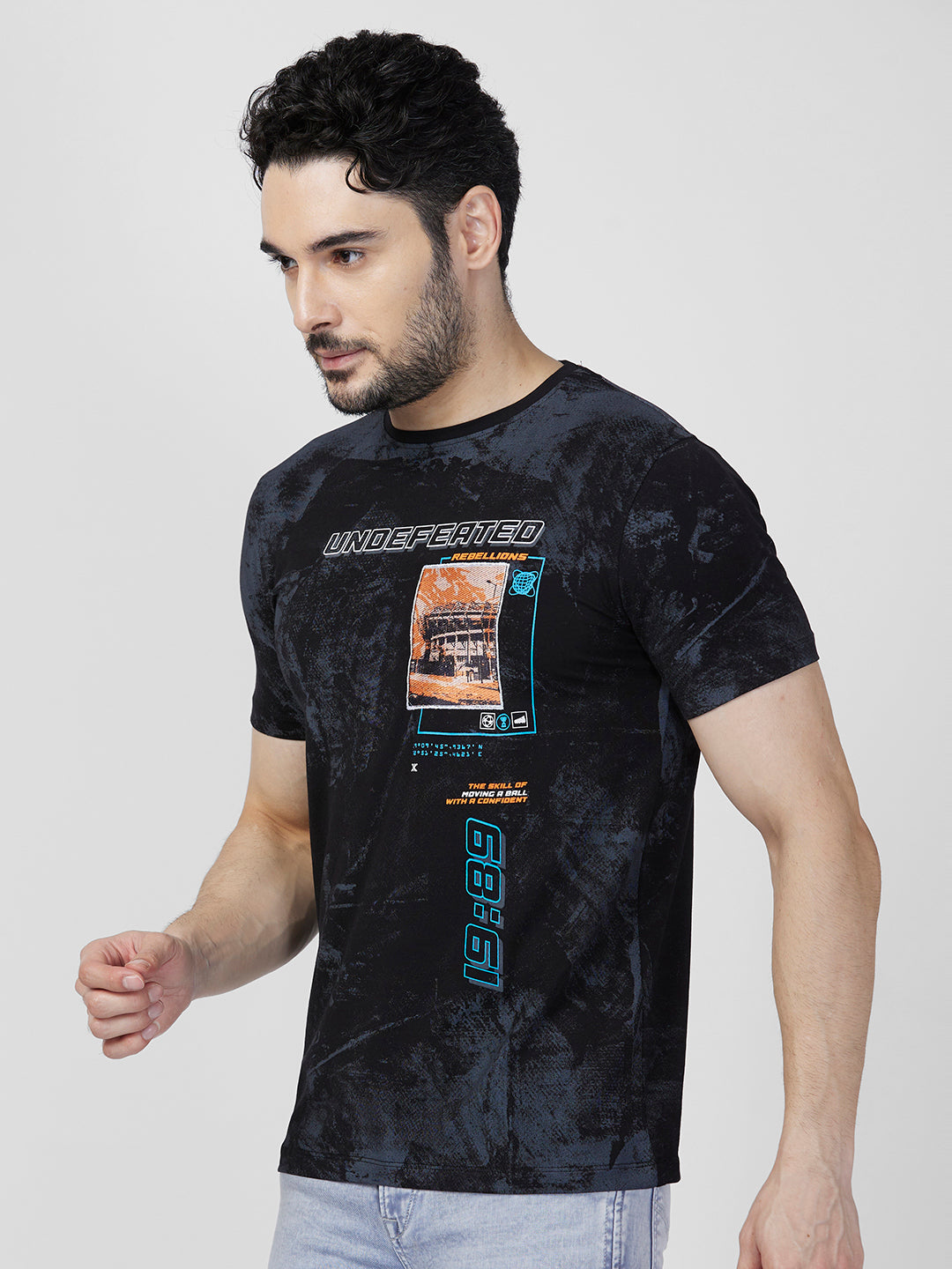 Killer Men Black Printed Slim Fit T-Shirt