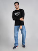 Killer Men Black Printed Flat Knits