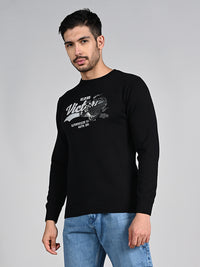 Killer Men Black Printed Flat Knits