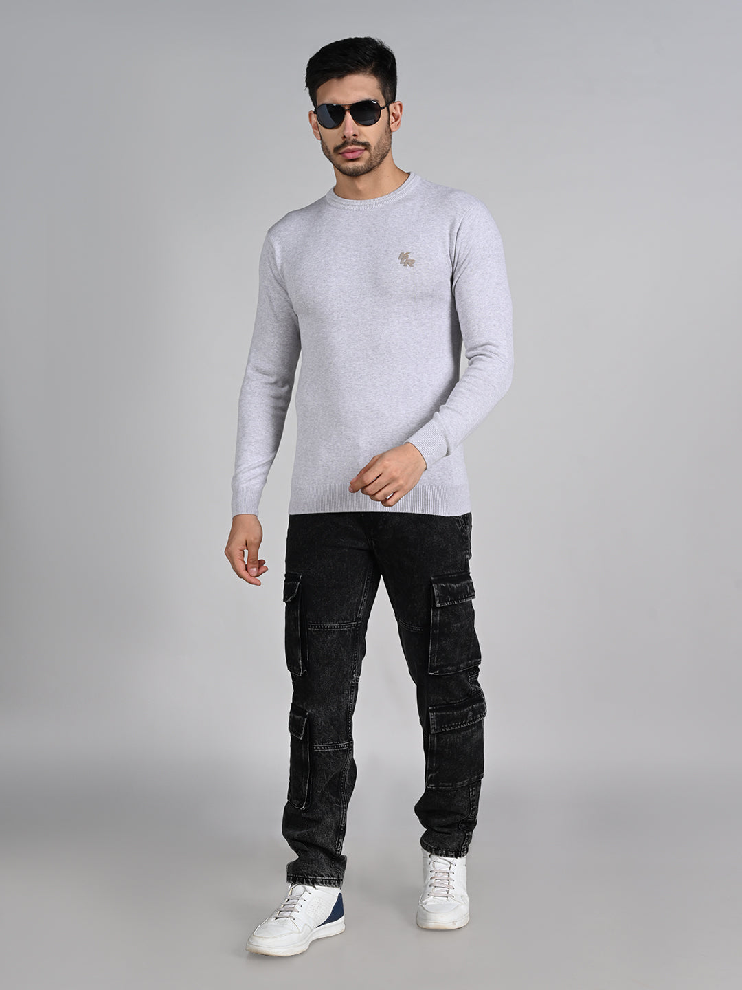 Killer Men Light Grey Flat Knits