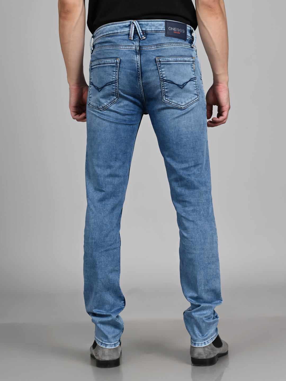 Killer Men Light Blue Solid Slim Fit Jeans