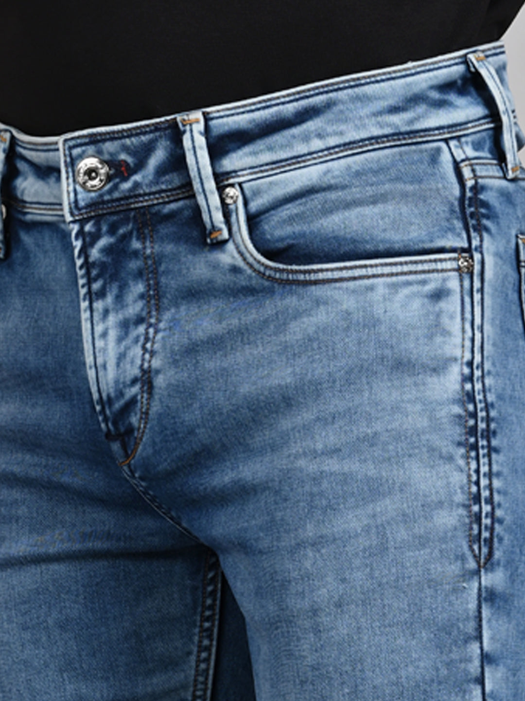 Killer Men Light Blue Solid Slim Fit Jeans