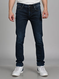 Killer Men Dark Blue Solid Slim Fit Jeans