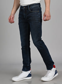 Killer Men Dark Blue Solid Slim Fit Jeans