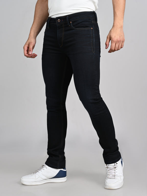 Killer Men Dark Blue Solid Slim Fit Jeans