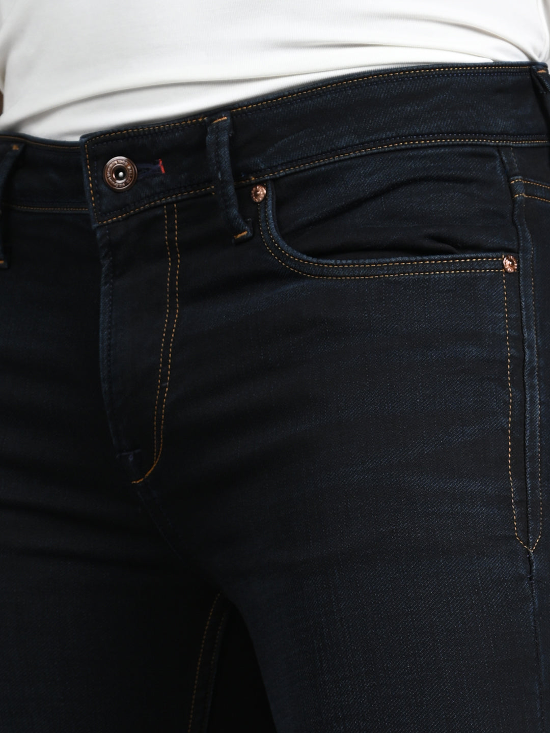 Killer Men Dark Blue Solid Slim Fit Jeans