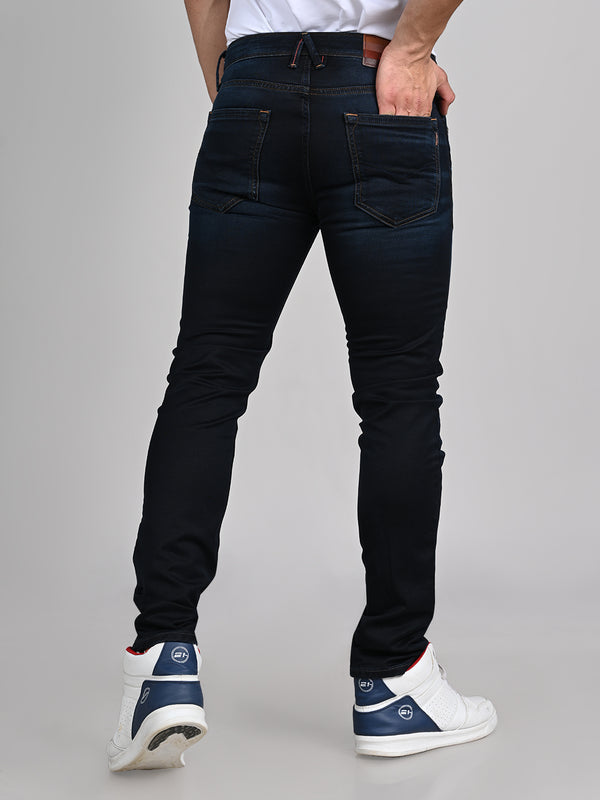 Killer Men Dark Blue Solid Slim Fit Jeans