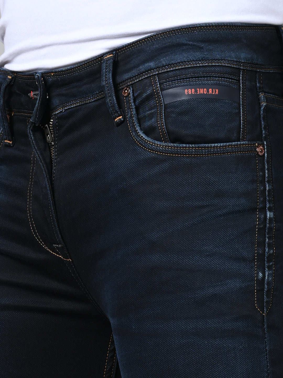 Killer Men Dark Blue Solid Slim Fit Jeans