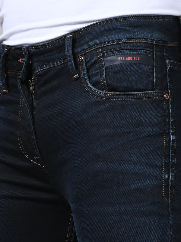 Killer Men Dark Blue Solid Slim Fit Jeans