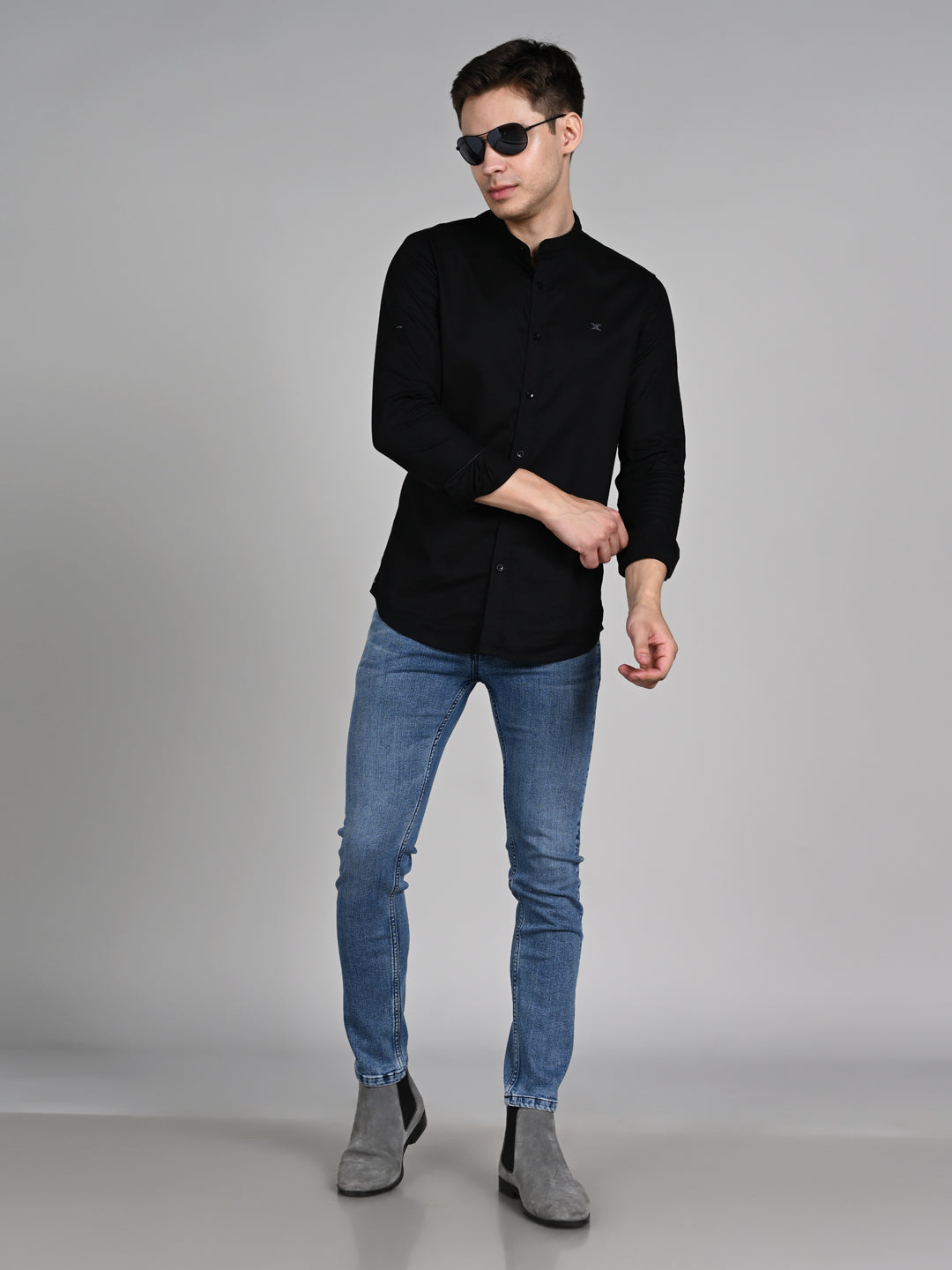 Killer Men Light Blue Solid Slim Fit Jeans