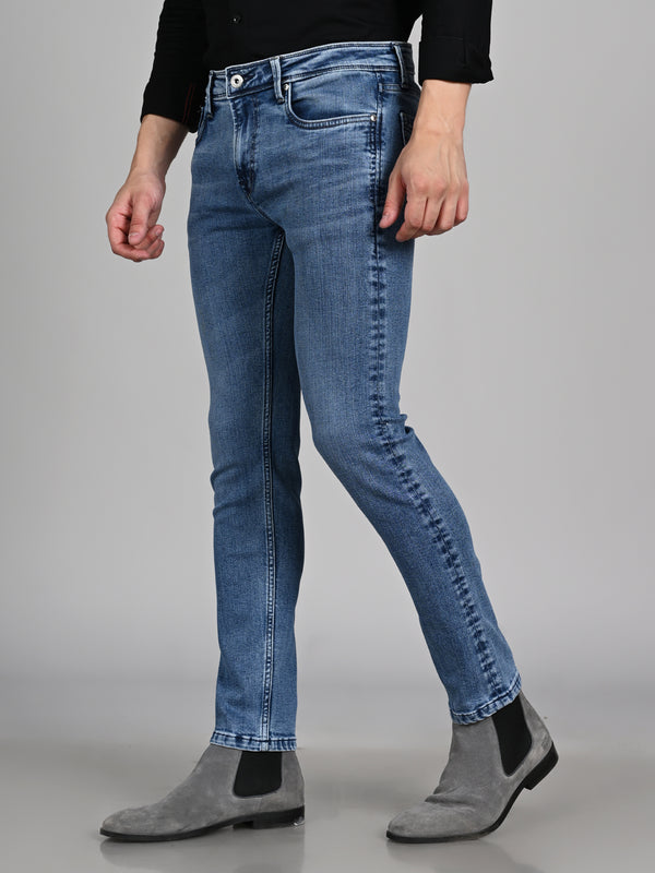 Killer Men Light Blue Solid Slim Fit Jeans