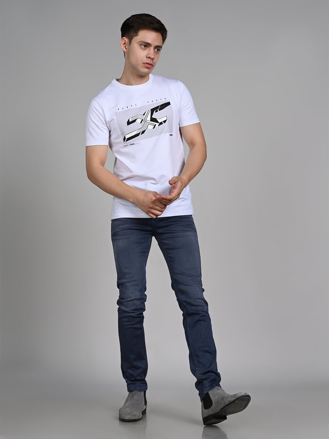 Killer Men Grey Solid Slim Fit Jeans