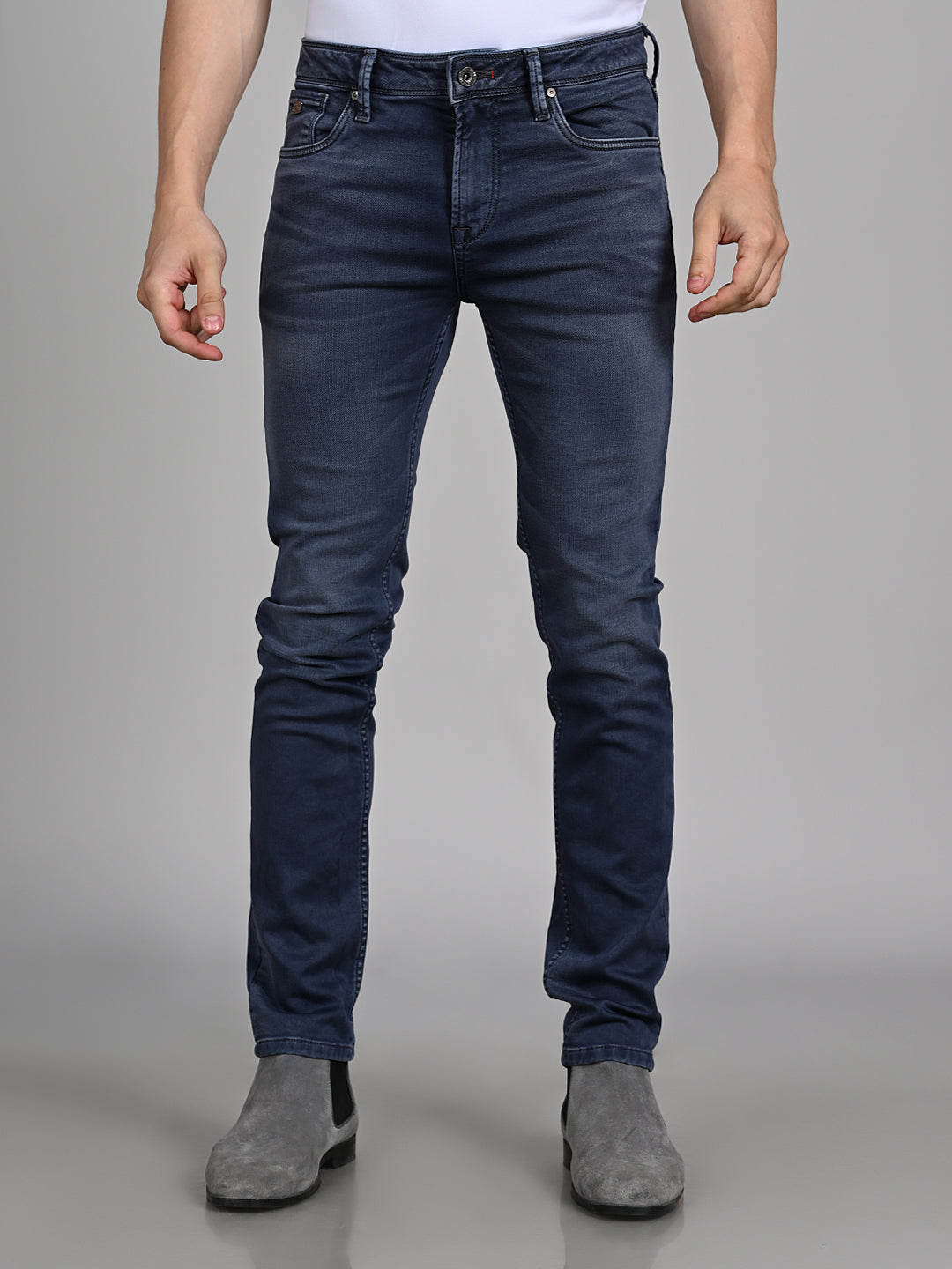 Killer Men Grey Solid Slim Fit Jeans
