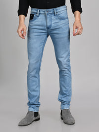 Killer Men Light Blue Solid Slim Fit Jeans