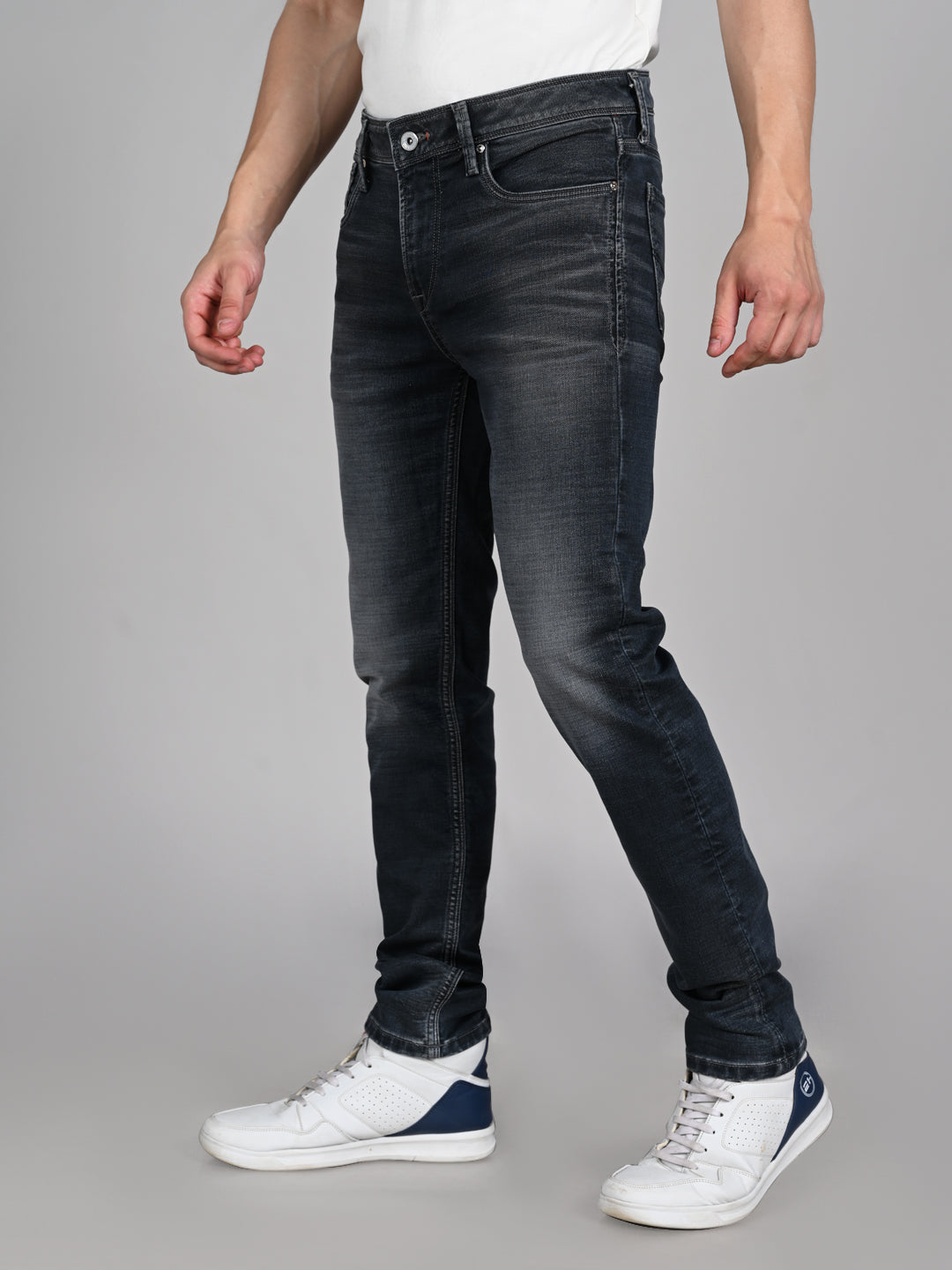 Killer Men Grey Solid Slim Fit Jeans