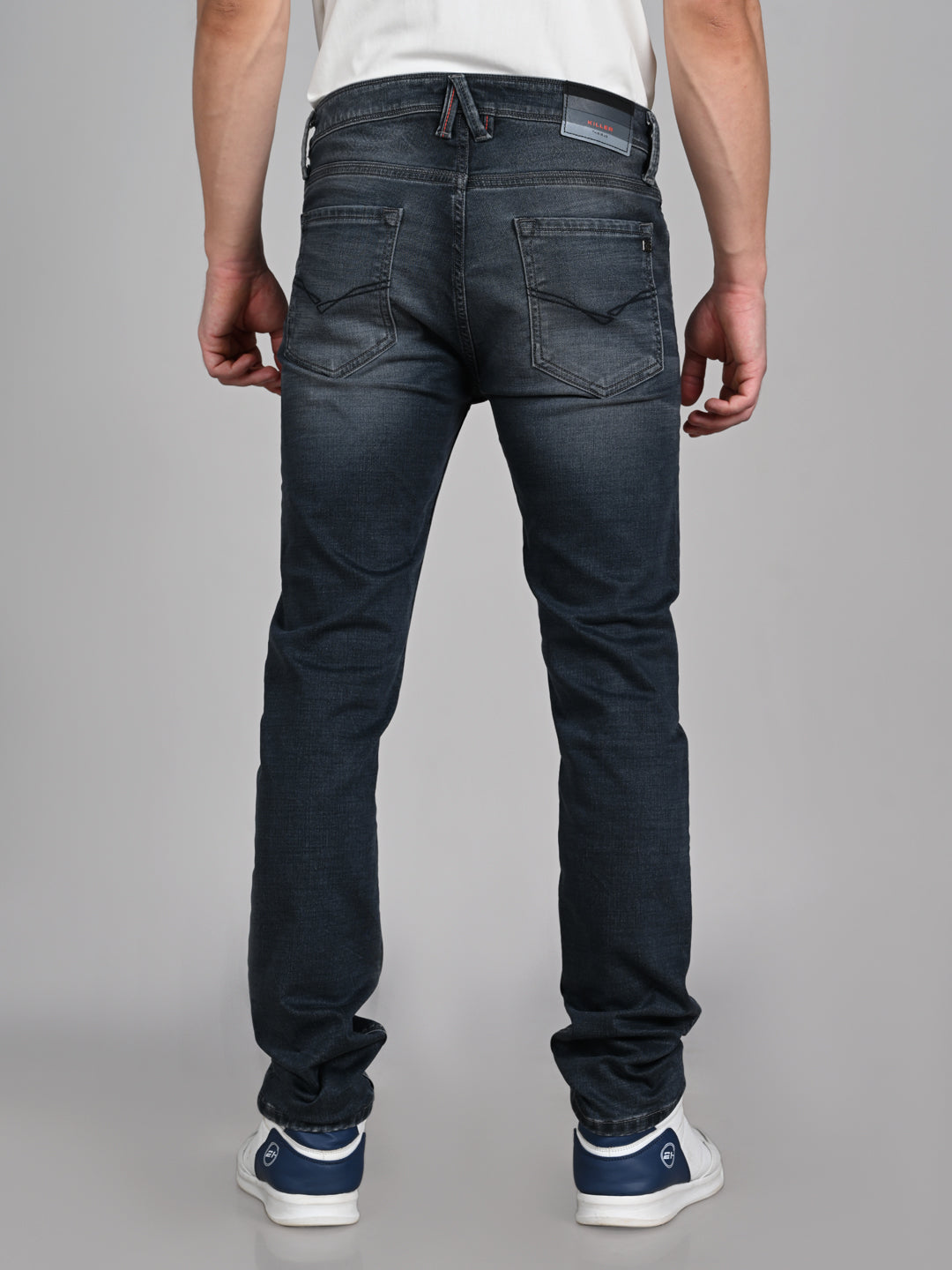 Killer Men Grey Solid Slim Fit Jeans