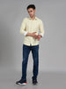 Killer Men Yellow Printed Slim Fit Shirts