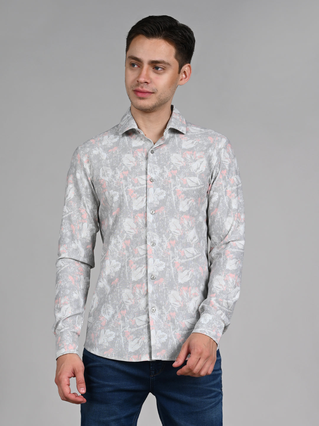 Killer Men Green Printed Slim Fit Shirts