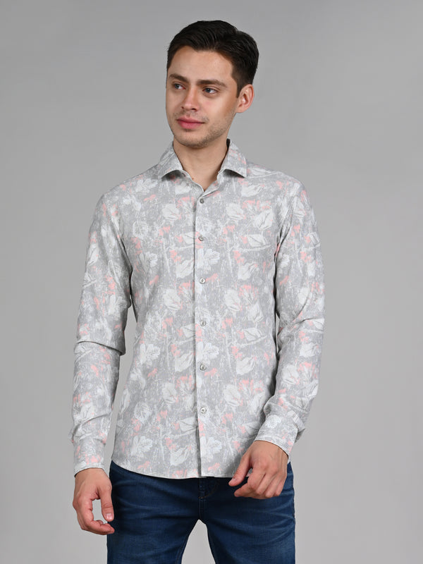 Killer Men Green Printed Slim Fit Shirts