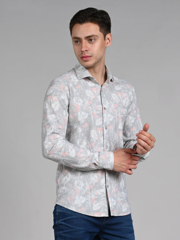 Killer Men Green Printed Slim Fit Shirts