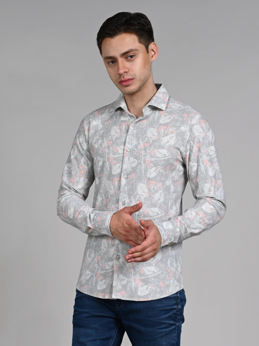 Killer Men Green Printed Slim Fit Shirts