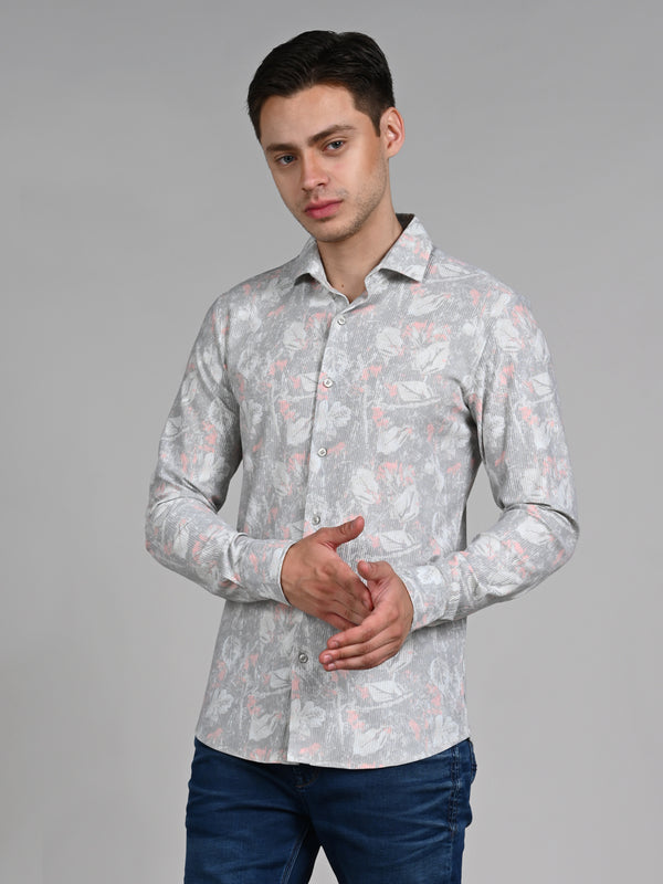 Killer Men Green Printed Slim Fit Shirts