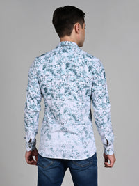 Killer Men Green Printed Slim Fit Shirts