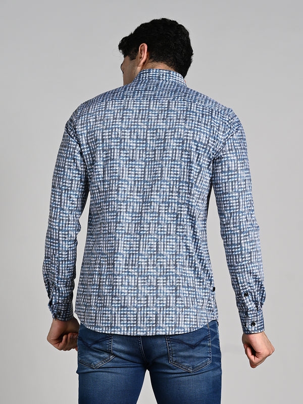 Killer Men Green Printed Slim Fit Shirts