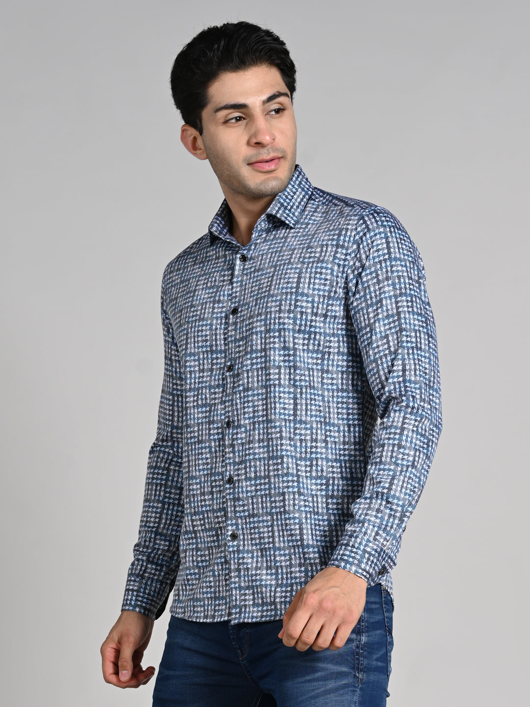 Killer Men Green Printed Slim Fit Shirts