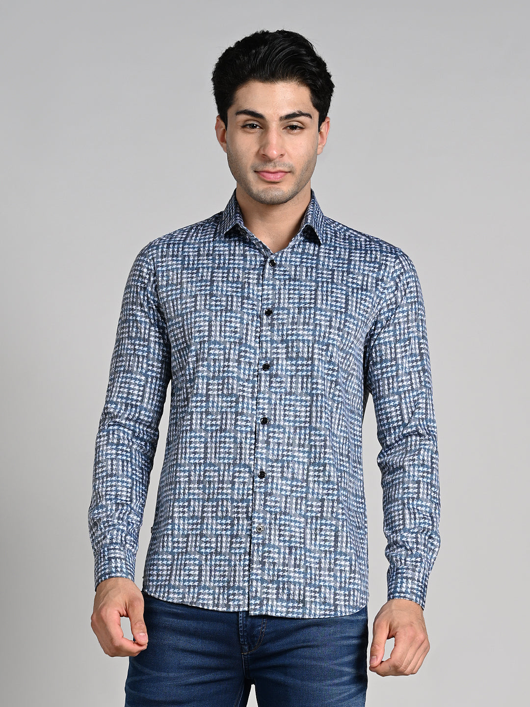 Killer Men Green Printed Slim Fit Shirts