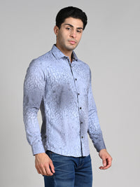 Killer Men Grey Printed Slim Fit Shirts
