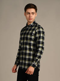 Killer Men Blue Checks Slim Fit Shirts